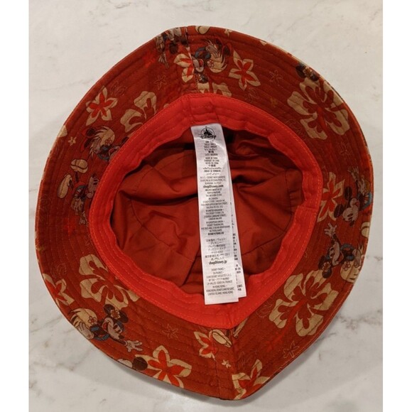 NEW~Disney Parks Mickey Minnie Mouse Retro Tropical Floral Bucket Hat Hawaii - Picture 6 of 7